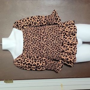 Animal print stretch top